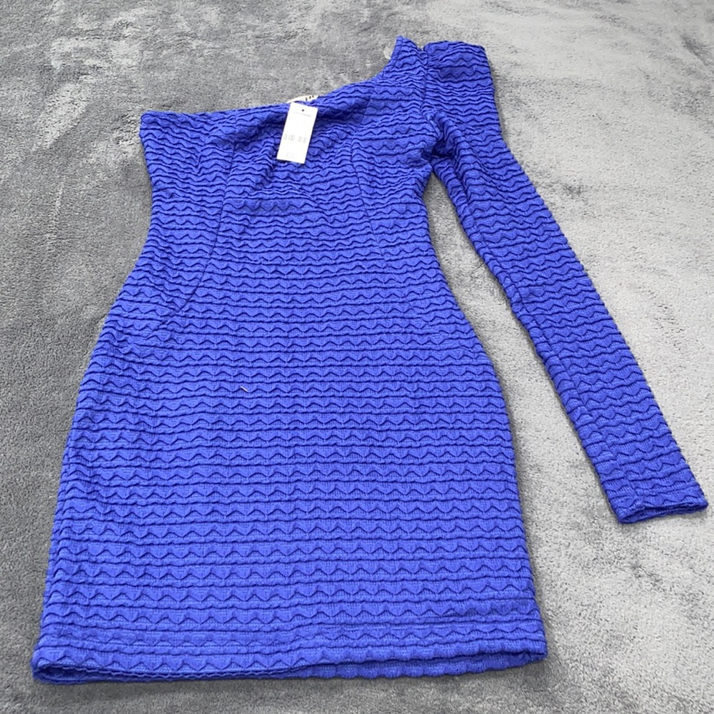 Joyce Leslie One Shoulder Sleeve Mini Dress